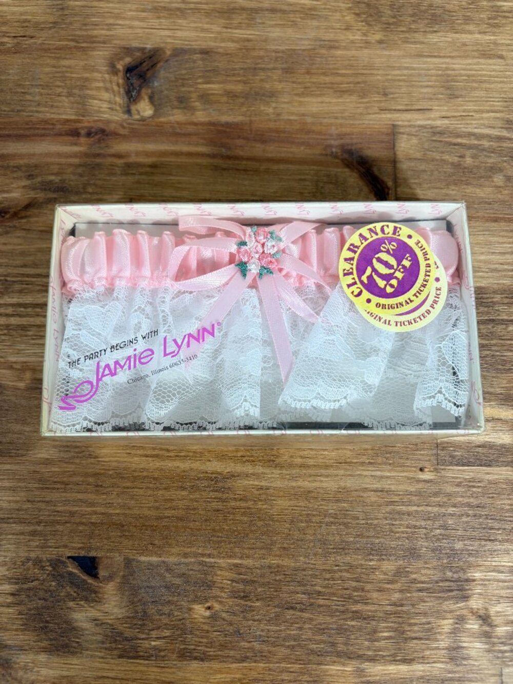 Jamie Lynn Vintage Pink Garter Belt With Lace